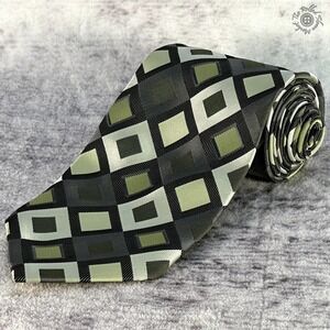 Peebles‎ Executive Collection Green Geometric Dimond Pattern Tie